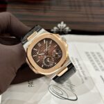 Patek Philippe Replica Watch Nautilus 5712 Demi Rose Gold Chocolate GRF 40mm - Image 2