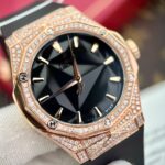 Hublot Best Replica Watch Orlinski King Gold Custom Natural Diamonds Rubber Strap 40mm - Image 3