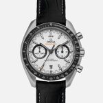 Speedmaster Racing Co-Axial Master Chronometer Chronograph 44.25mm White Dial On Strap(1:1 replica)
