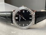 Replica PATEK PHILIPPE Calatrava ZF 5298p Date Sweep Seconds in Diamond Bezel Black Dial ZF factory - Image 3