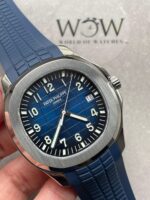 Replica PATEK PHILIPPE Aquanaut 5168G 42mm SS ZF 1:1 Best Edition Blue Dial on Blue Rubber Strap 324CS - Image 2