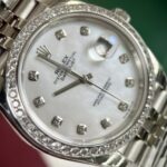 Rolex Replica 11 Watch DateJust Mother of Pearl Dial With Diamonds Bezel EW Factory 36-41mm - Image 2