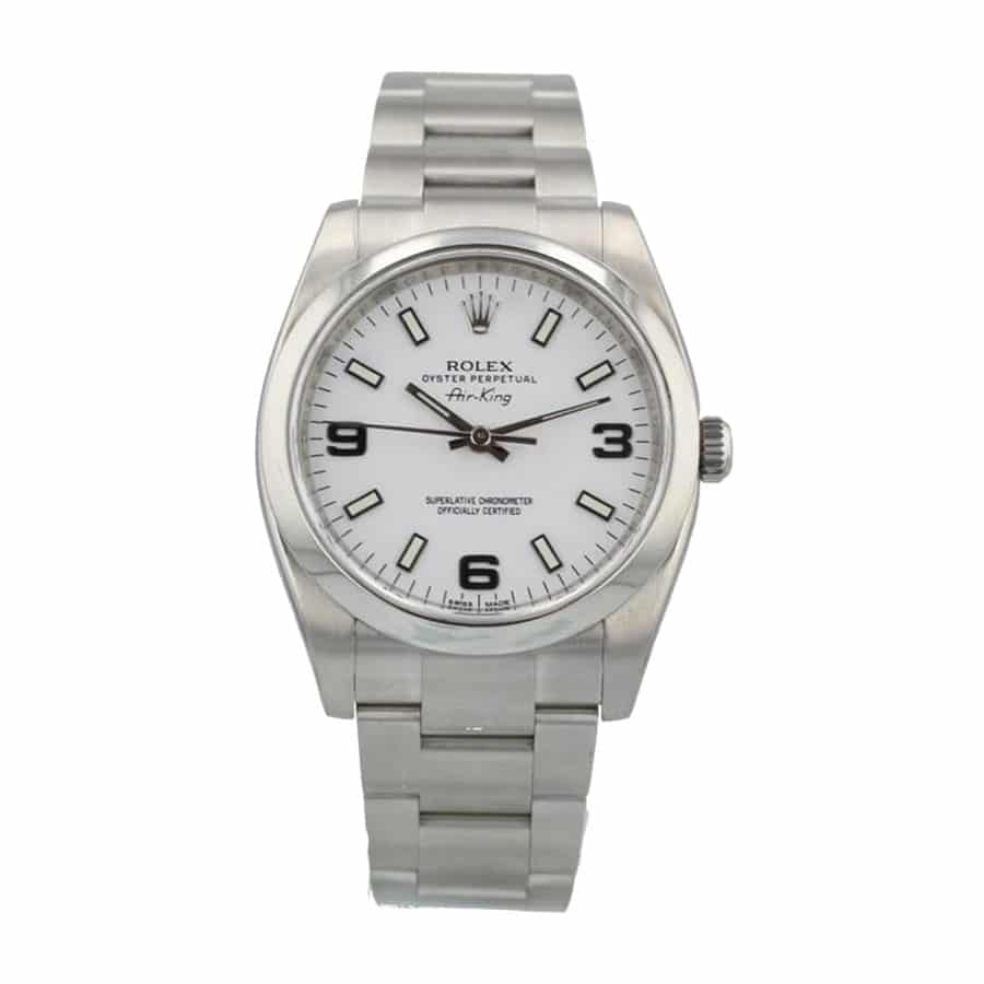 B76B9FD6-0D2F-CDA7-D4E3-1F580DAA8515.jpg Rolex Air King Stainless Steel White Dial 114200 Replica - Image 1