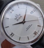 Replica Omega V6 De Ville 37mm SS White Dial Black Leather Strap A2892 - Image 3