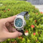 Patek Philippe Replica 11 Watch Nautilus 5722 G Moissanite Diamond Bezel 40mm - Image 4