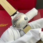 Cartier Ballon Bleu Replica 11 Watch White Dial Leather Strap AF Factory 36mm - Image 8