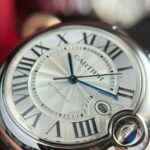Cartier Ballon Bleu Replica Watch Dial White Leather Strap AF Factory 42mm - Image 4