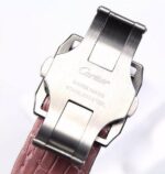 Replica Cartier V6 Santos 100 W20126X8 36mm White Dial Black Leather Strap - Image 3
