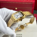 Cartier Santos Yellow Replica Watch White Dial BV Factory 35mm - Image 6