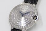Cartier Blue Balloon Square Diamonds Full Sky Watch-White-Leather-42mm(1:1 replica) - Image 3