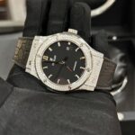 Hublot Replica 1:1 Watch Classic Fusion Full Black Moissanite Diamond 42mm - Image 4