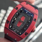 Richard Mille Replica Watches RM07-01 Red Carbon Rubber Strap 32x46mm - Image 4