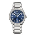 Fake Diamond Watch Replica Patek Philippe Twenty~4 Ladies Stainless Steel Blue Sunburst Dial 7300/1200A-001(1:1 replica)