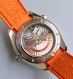 Replica Omega Planet Ocean SS GMT Gray Dial Orange Bezel Rubber Strap A8615 - Image 6