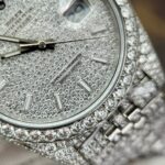 Rolex Replica Watch DateJust Custom Full Diamonds Moissanite 41mm - Image 4