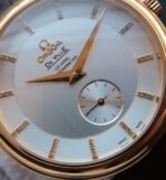 Replica Omega MKF De Ville 39mm RG Co-Axial White Dial Diamonds Markers Leather A2202 - Image 2