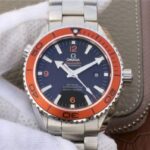 Replica Omega Planet Ocean Professional Orange Bezel 45mm OMF SS Bracelet A8500