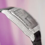 Cartier Santos With Moissanite Diamond Hong Kong Rep 11 Watch Leather Strap 39.8mm - Image 8