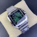 Fake Cartier Watch Santos de Cartier Large Stainless Steel Green Dial WSSA0062 BVF(1:1 replica) - Image 7