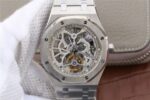 Replica Audemars Piguet Royal Oak Tourbillon Extra-Thin Openworked SS Skeleton Dial SS Bracelet