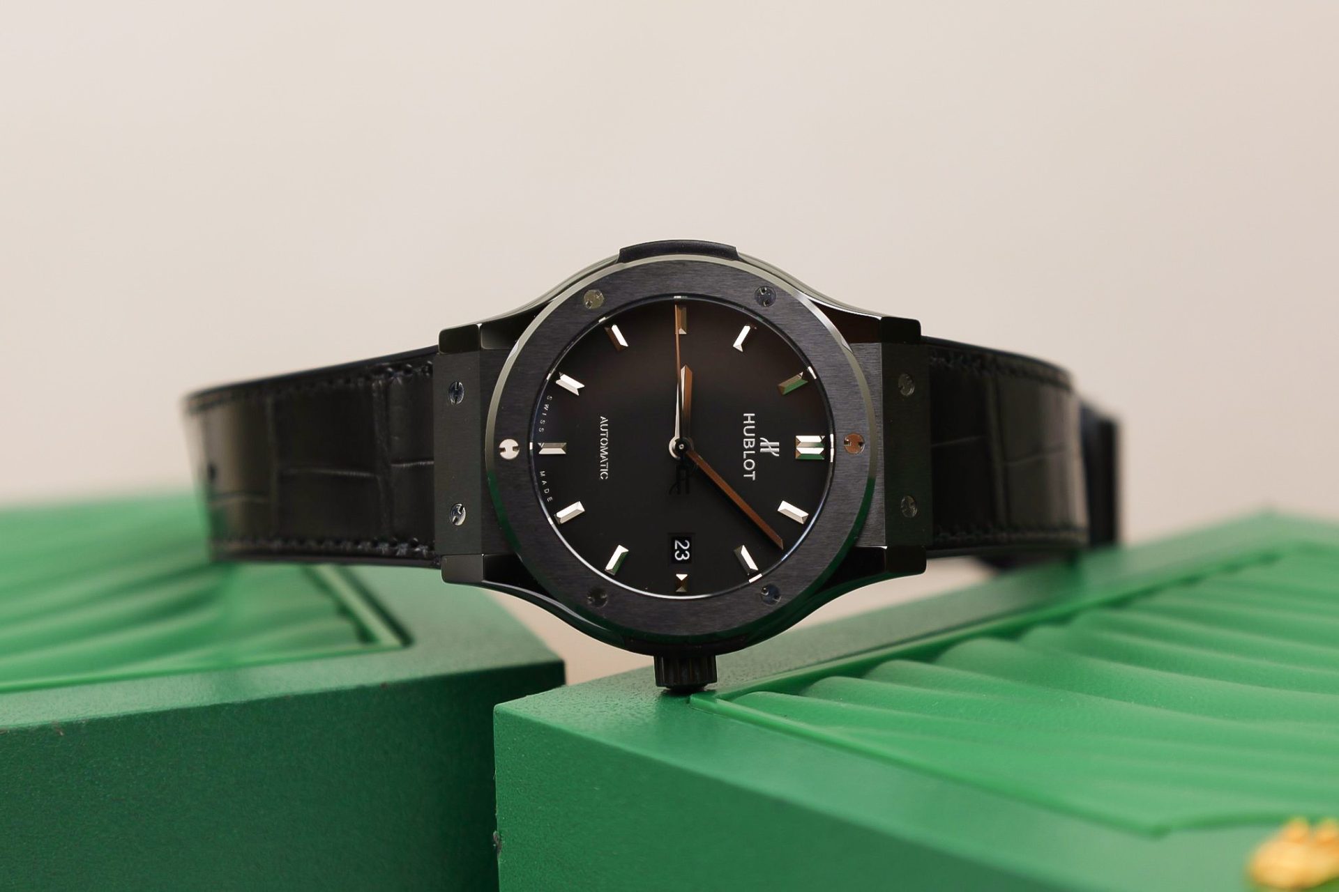 BD5BD857-3225-5552-B0EA-56B614806C3F.jpg Hublot Replica 1:1 Watch Classic Fusion Black Ceramic SW300 Movement 42mm - Image 1