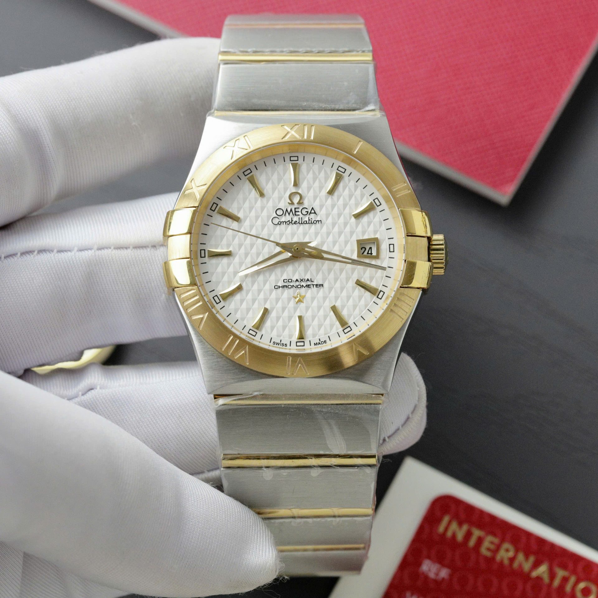 BDB0B7D9-D29B-DC09-647E-F271599C35AB.jpg Omega Constellation Co-Axial Fake Watch Metal Wire 38mm - Image 1