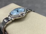 Ballon Bleu de Fake Cartier Watch Steel Diamond Bezel 33mm Blue Silver Dial W4BB0028(1:1 replica) - Image 3