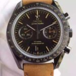 Replica Omega Speedmaster Moonwatch PVD Chrono Vintage Black Asso/Rubber Strap A9300