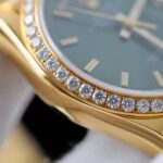 Rolex Day-Date Dial Green Replica Watch Gold Wrapped + Diamonds Moissanite Hong Kong 36mm - Image 7