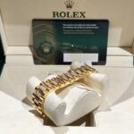 Rolex Rep 11 Watch DateJust Women s 18K Gold Wrapped With Moissanite Diamonds 31mm - Image 7
