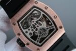 Replica Richard Mille RM057 Dragon Phoenix RG Case Diamonds Bezel RG Dial Black Rubber Strap - Image 5