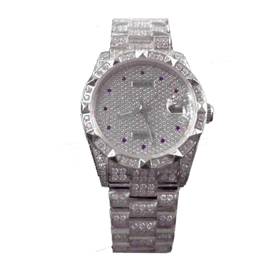 BF94CD52-FA33-576E-8C28-C73B8F6560E5.jpg Rolex Datejust White Gold Diamond Dial Iced out 116624 Replica - Image 1