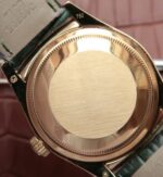 Replica Rolex Day-Date 118138 YG Green Dial Green Leather Strap A2836 - Image 6