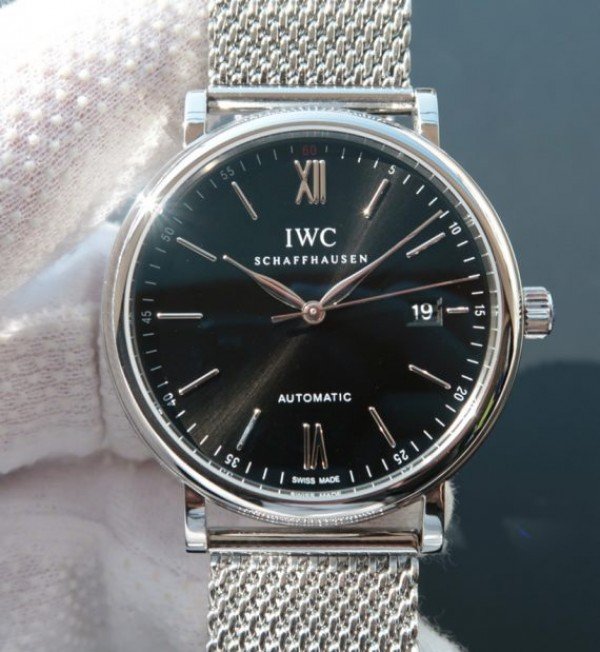 BFBD2C60-0C48-04BE-7B35-D3BBDE33C6D8.jpg Replica IWC MK Portofino IW356506 Automatic Black Dial SS Mesh Bracelet - Image 1
