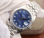 Replica Rolex DateJust 41mm 126334 Fluted Bezel Blue Dial Diamonds Markers Bracelet A3235 - Image 2