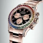 Rolex Daytona Rainbow 116595RBOW: Black Dial, Diamond Bezel, Oyster Bracelet, Rose Gold Watch(1:1 replica) - Image 7
