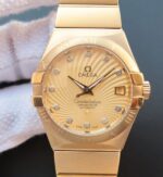 Replica Omega V6 Constellation 123.20.35 YG Case Yellow Dial - Image 9