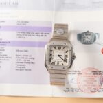Cartier Replica 11 Watch Santos Moissanite Diamond Bezel White Dial BV Factory 39.8mm