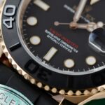 Rolex Yacht-Master 18K Rose Gold Case Replica Watch Black Dial 40mm - Image 7