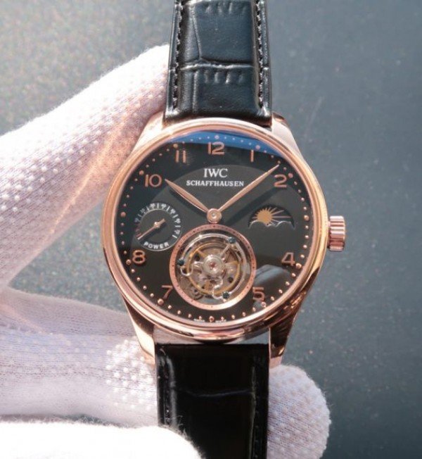 C0BB6166-ABE5-C866-A021-1C4B7B6A2F1C.jpg Replica IWC Portuguese Tourbillon Power Reserve RG Moonphase Black Dial - Image 1