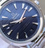 Replica Omega XF Seamaster Aqua Terra Master Blue Textured Dial SS Bracelet A8900 - Image 3