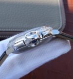 Replica Cartier Ballon Bleu De Cartier Chrono SS Black Dial Diamonds Bezel A8101 - Image 4