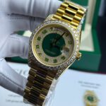 Rolex Day-Date Replica Watch Gold Wrapped + Moissanite Diamonds Weight 173 Gram 40mm - Image 3