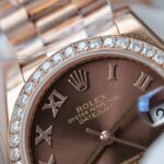 Rolex DateJust Women s Copies Watch Diamonds Moissanite + 18K Gold Wrapped 31mm - Image 5