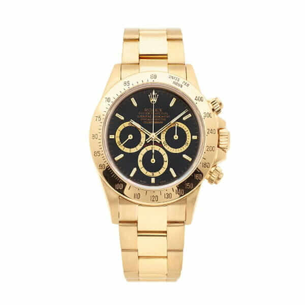 C28C7E58-FD2C-7FDA-A9DC-30DF2D1E9238.jpg Rolex Daytona Cosmograph Yellow Gold Black Dial 16528 Oyster Replica - Image 1