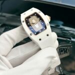 Richard Mille RM07 Super Clone Watches White Ceramic Rubber Strap Automatic Movement 36mm - Image 3