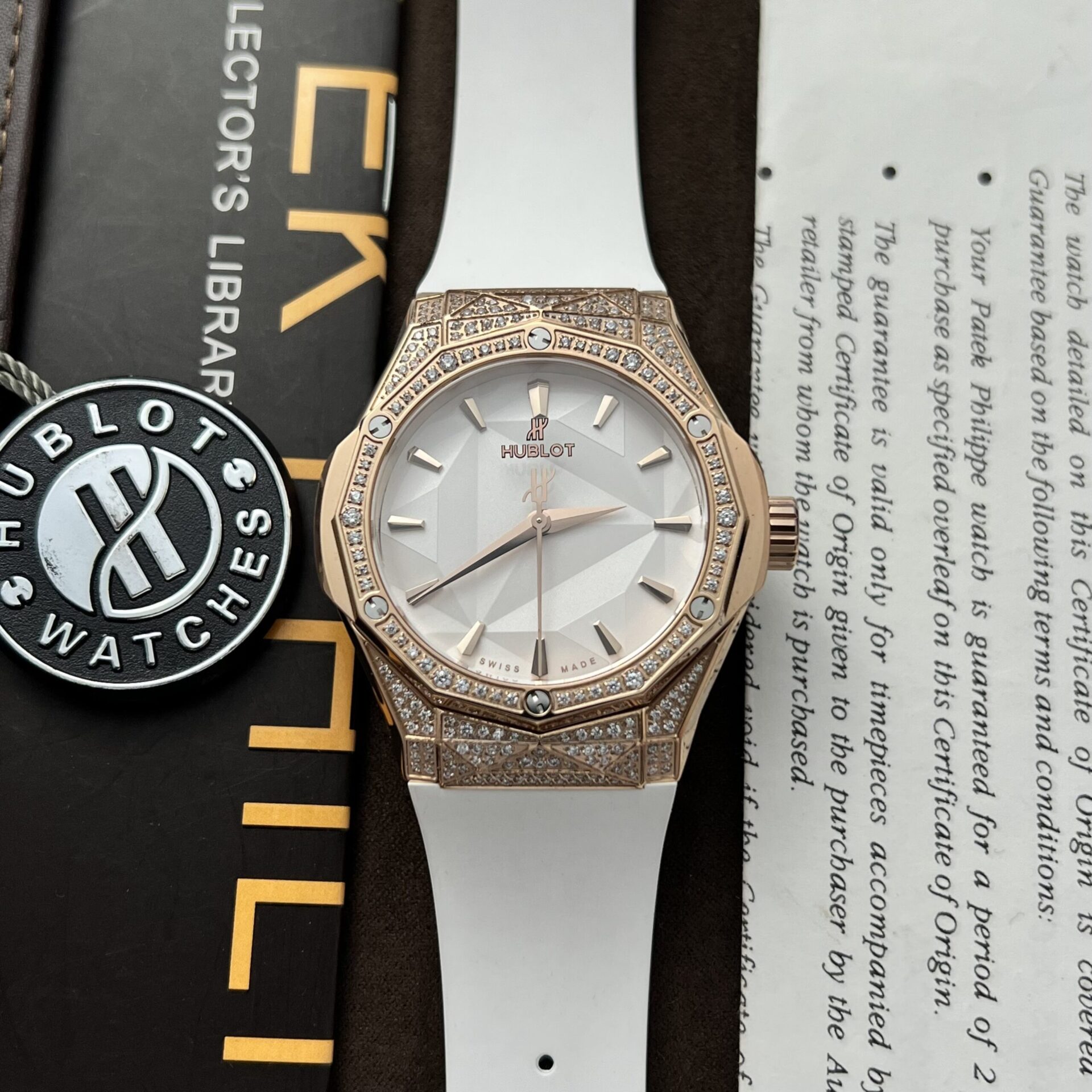 C2C5B861-A24A-583B-59A3-CF1EBE269811.jpg Hublot Replica 1:1 Watch Classic Fusion Orlinski King Gold Full Diamonds White 40mm - Image 1