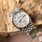 Rolex DateJust Replica Watch Natural Mother of Pearl Dial Moissanite Markers 41mm - Image 3