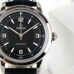 Omega Seamaster Mechanical Watch 40mm Italian imported calfskin black leather(1:1 replica) - Image 5