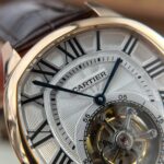 Cartier Drive Tourbillon Best Copies Watch Dial Guiloche Motif Leather Strap 41mm - Image 5